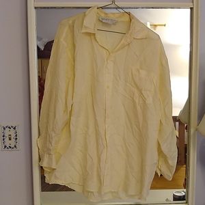 Vintage 80s ivory silk "men's" shirt